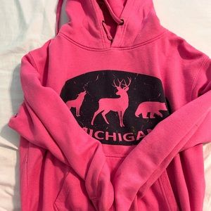 Exist Miami: Hot pink Michigan Sweatshirt.